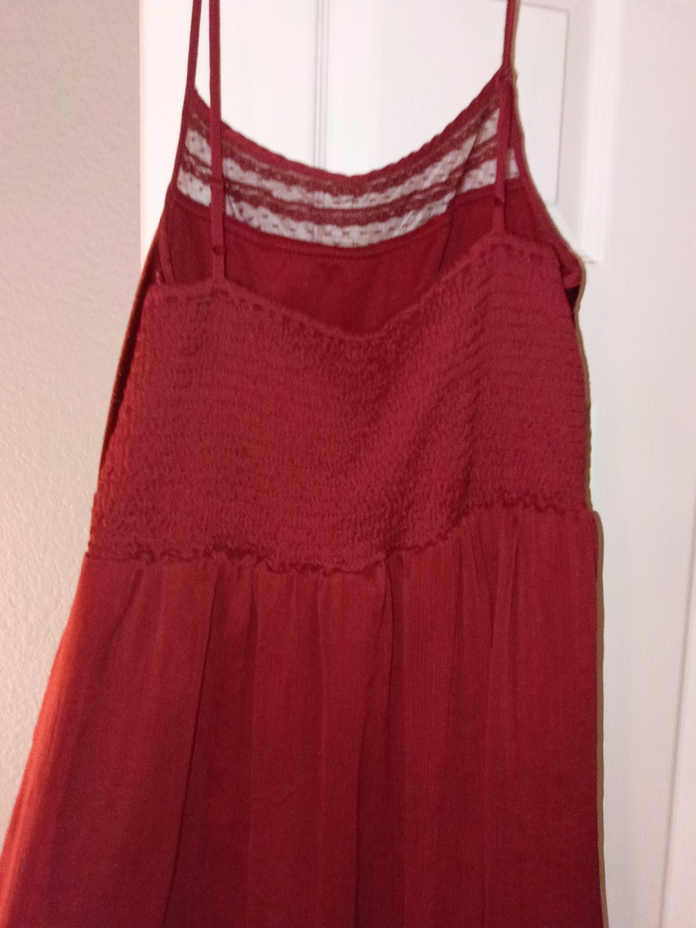 Girls' Rust Red Spaghetti-Strap Sundress